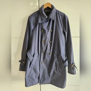 SAND Copenhagen Navy Double Breasted Trench Coat